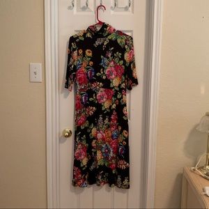 Printed Anthropologie Midi Dress